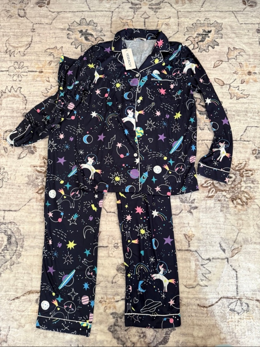 Kids Unicorn Space Print Pajama Set- NWT